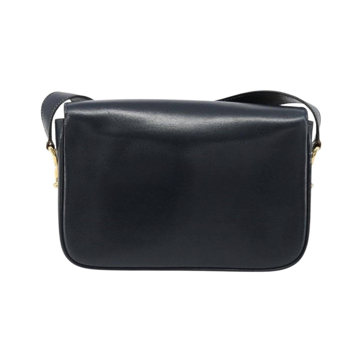 Celine Shoulder Leather, Navy, Leather, Shoulder Bag