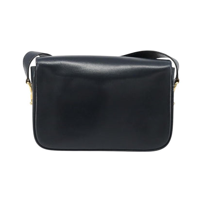 Celine Shoulder Leather, Navy, Leather, Shoulder Bag