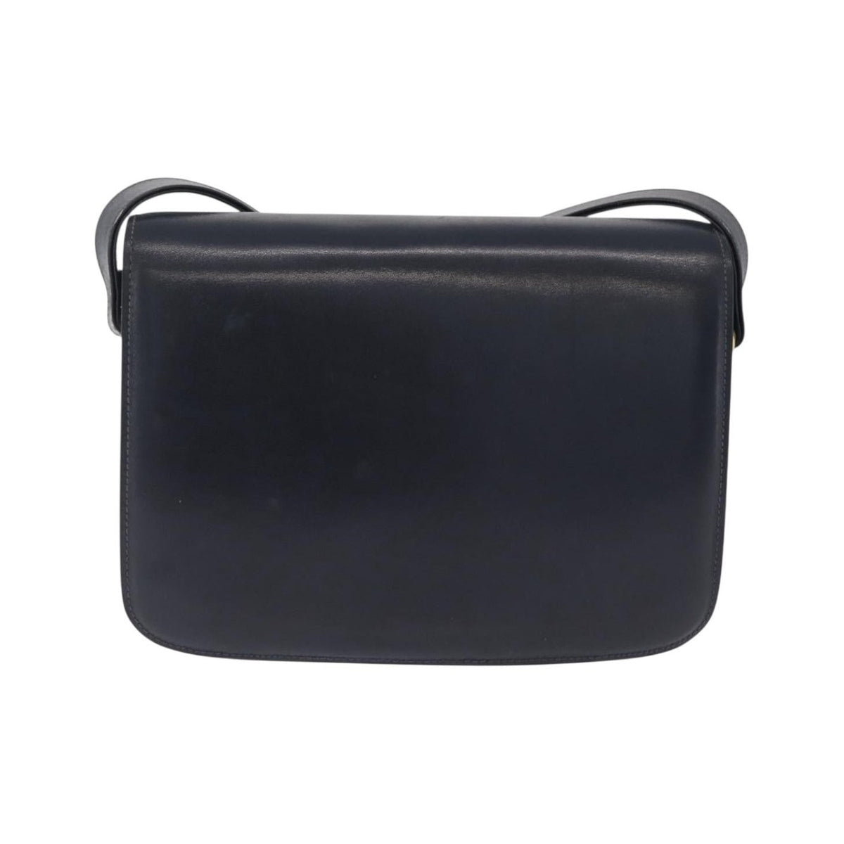 Celine Shoulder Leather, Navy, Leather, Shoulder Bag