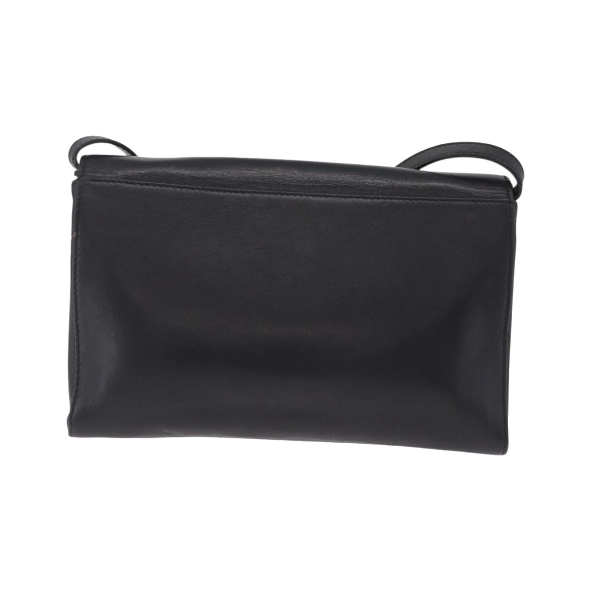 Celine Shoulder Leather, Black, Leather, Shoulder Bag