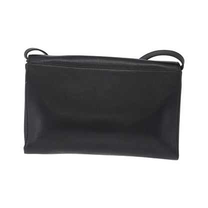 Celine Shoulder Leather, Black, Leather, Shoulder Bag