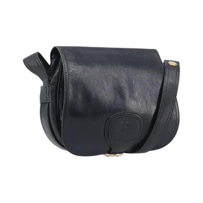 Celine Shoulder Leather, Black, Leather, Shoulder Bag