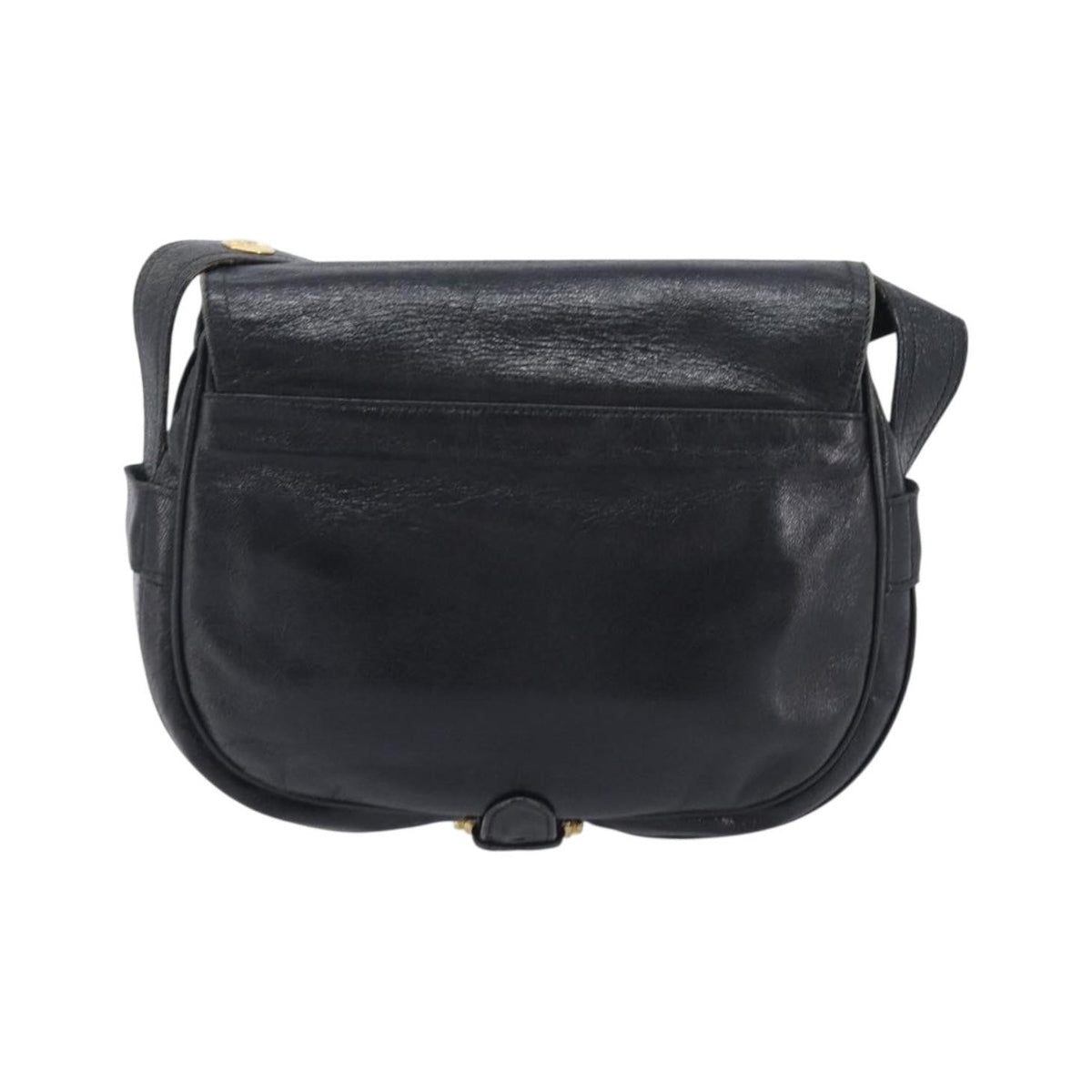Celine Shoulder Leather, Black, Leather, Shoulder Bag