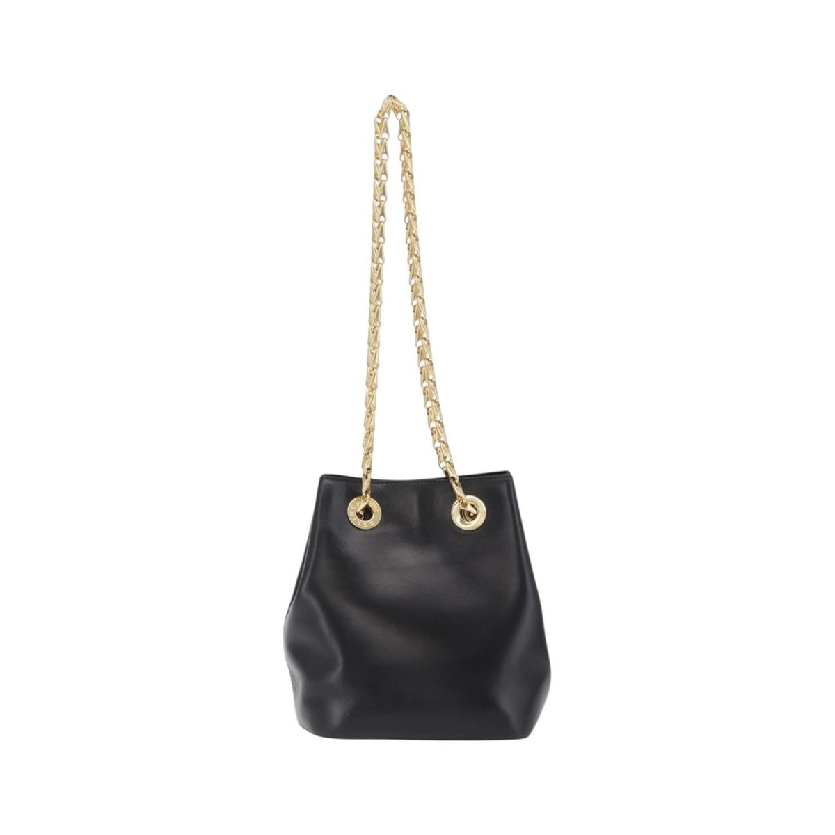 Celine Shoulder Leather, Black, Leather, Shoulder Bag