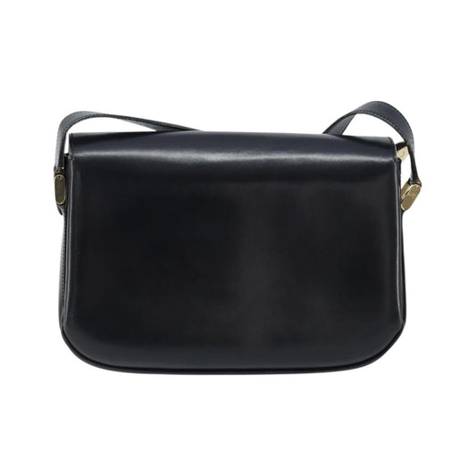 Celine Shoulder Leather, Black, Leather, Shoulder Bag