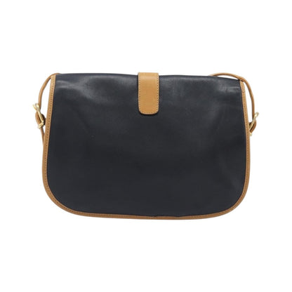 Celine Shoulder Leather, Black, Leather, Shoulder Bag