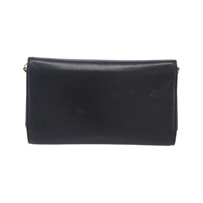Celine Shoulder Leather, Black, Leather, Shoulder Bag