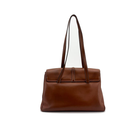 Celine Soft 16 Smooth Calfskin, Brown, Leather, Handbag