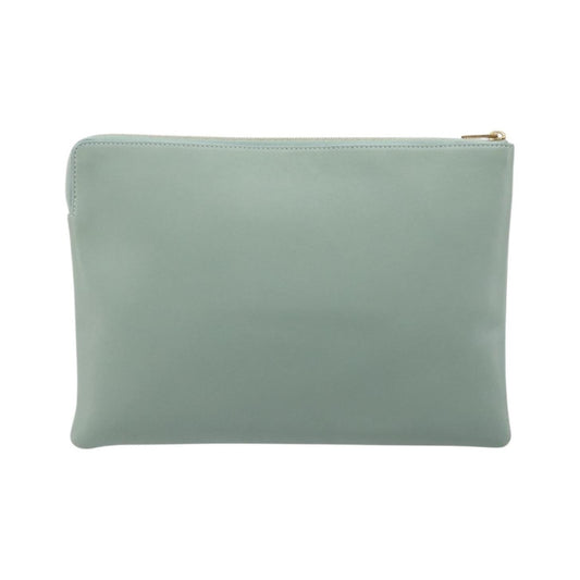 Celine Solo Leather, Green, Leather, Clutch