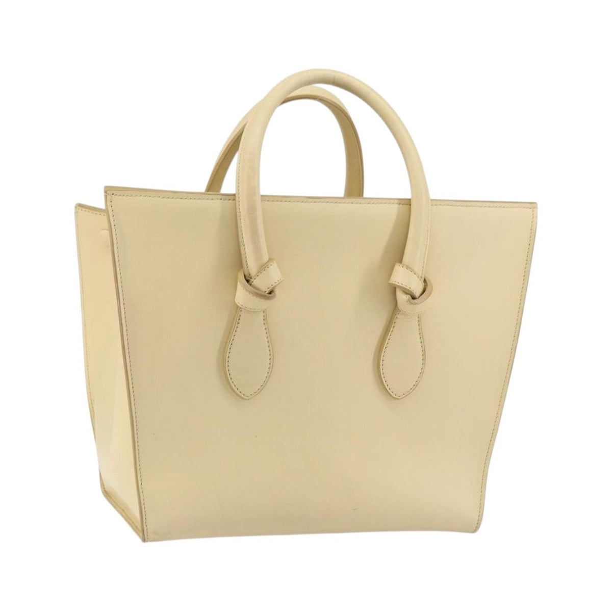 Celine Tie Tote Leather, Beige, Leather, Tote Bag