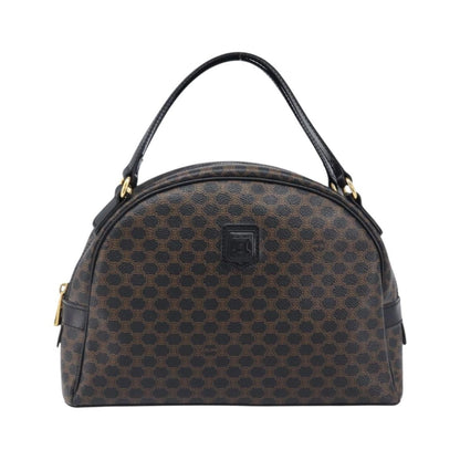 Celine Top Handle Leather, Black, PVC, Handbag