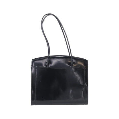 Celine Tote Leather, Black, Patent Leather, Tote Bag