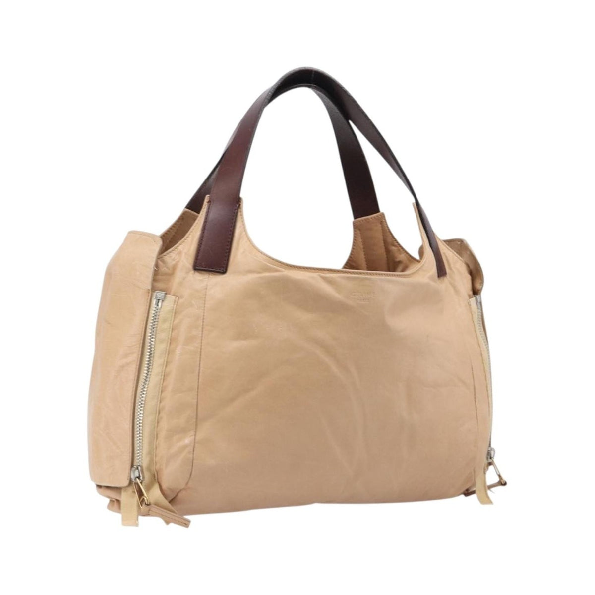 Celine Tote Leather, Beige, Leather, Tote Bag