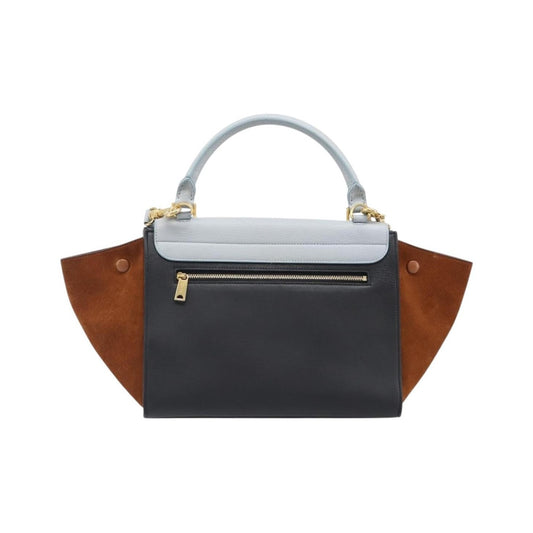 Celine Trapeze Leather, Blue, Leather, Handbag