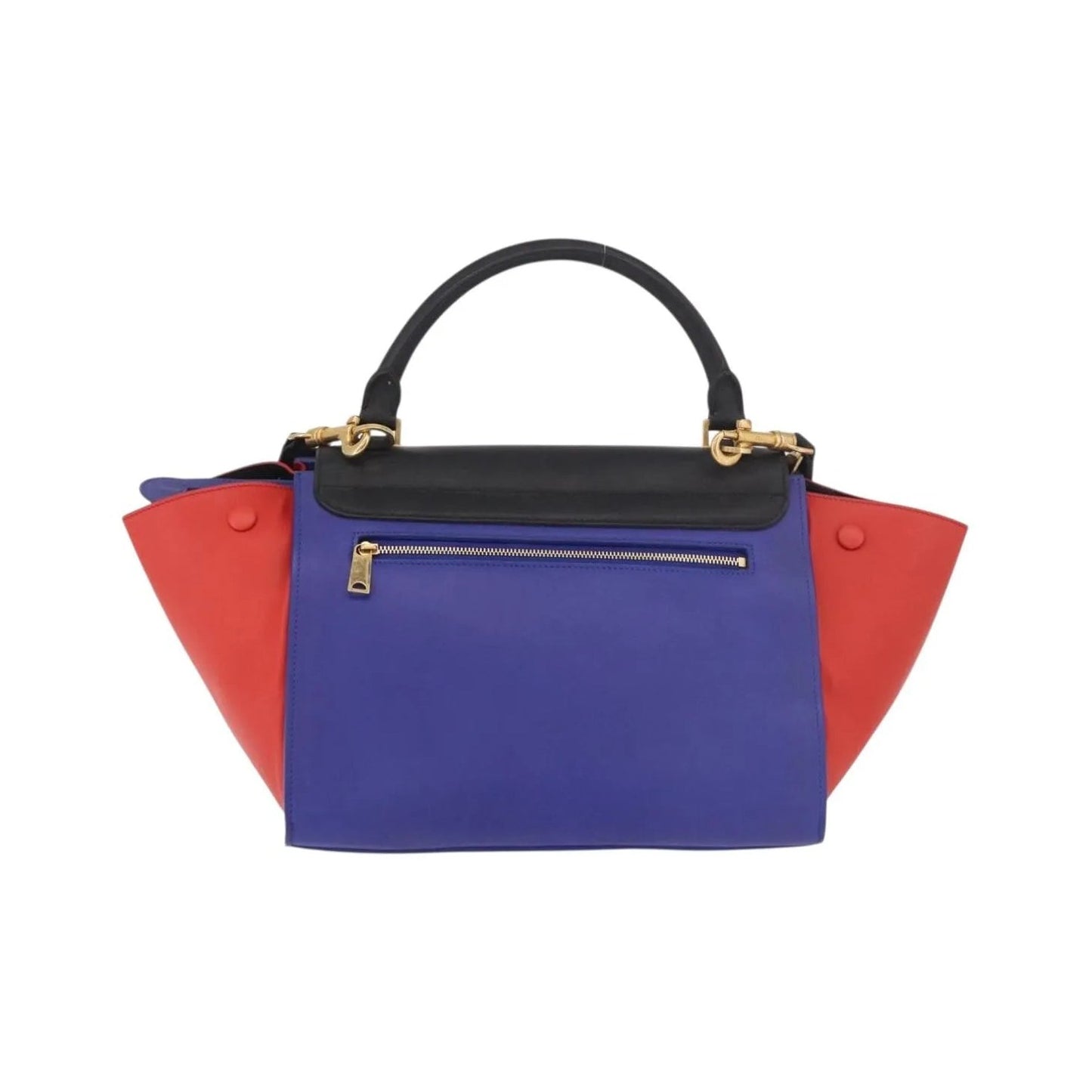 Celine Trapeze Leather with Suede, Multicolour, Leather, Handbag