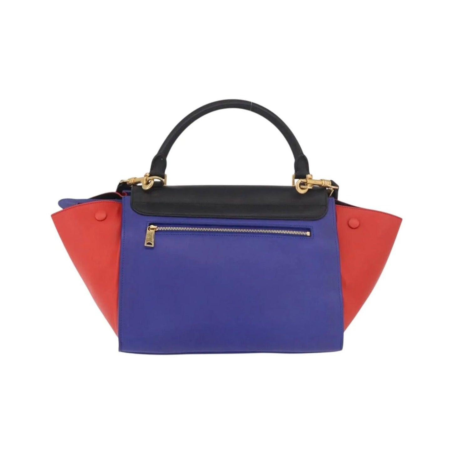 Celine Trapeze Leather with Suede, Multicolour, Leather, Handbag
