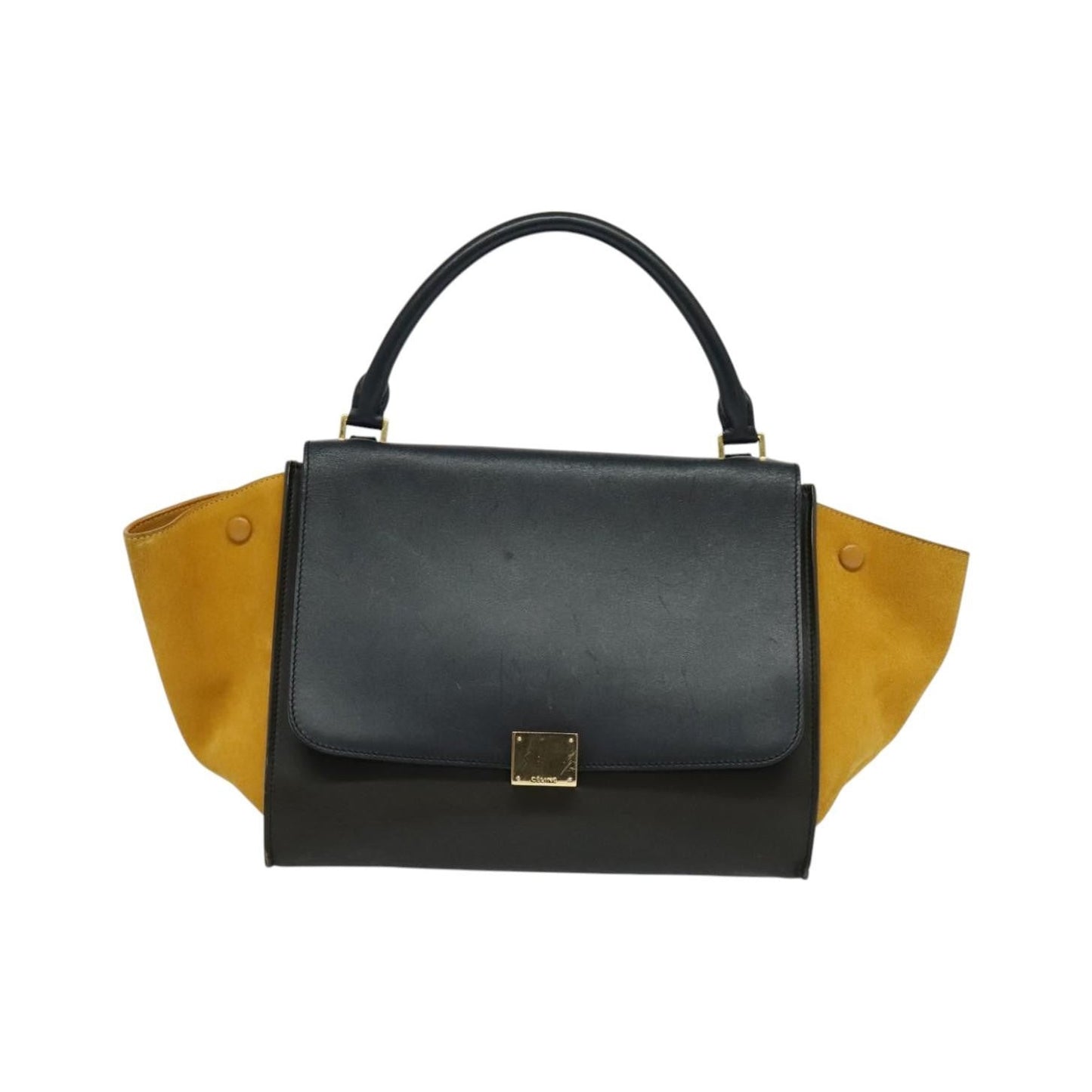 Celine Trapeze Leather with Suede, Multicolour, Leather, Handbag