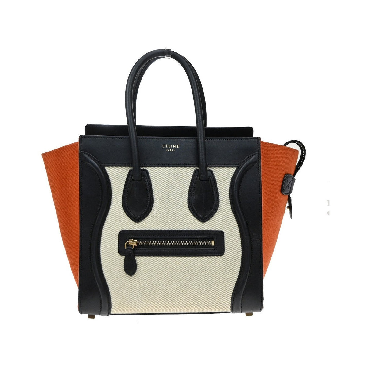 Celine Tricolor Luggage Canvas and Leather, Multicolour, Canvas, Handbag