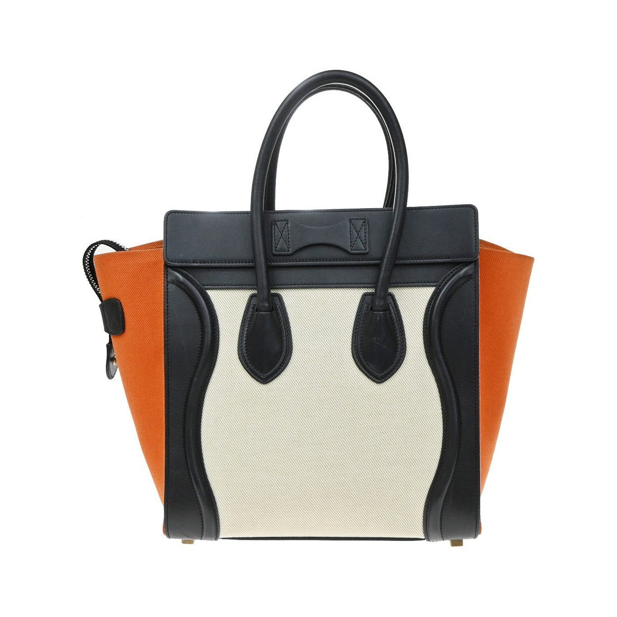 Celine Tricolor Luggage Canvas and Leather, Multicolour, Canvas, Handbag