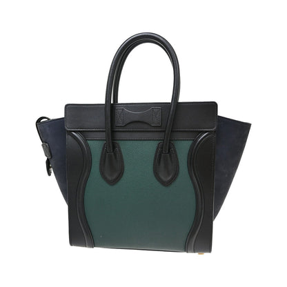 Celine Tricolor Shoulder Luggage Leather, Multicolour, Leather, Tote Bag