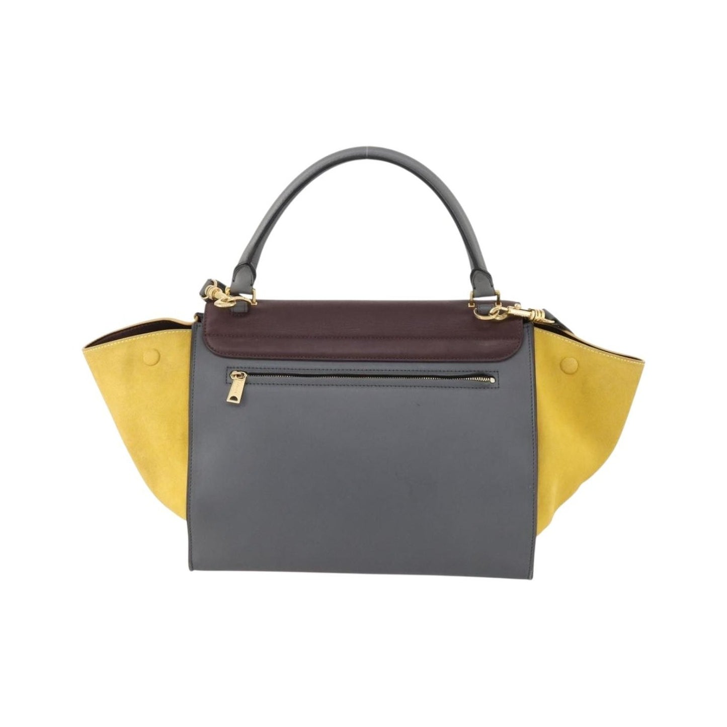 Celine Tricolor Trapeze Leather, Multicolour, Leather, Handbag