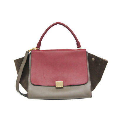 Celine Tricolor Trapeze Leather, Multicolour, Leather, Handbag