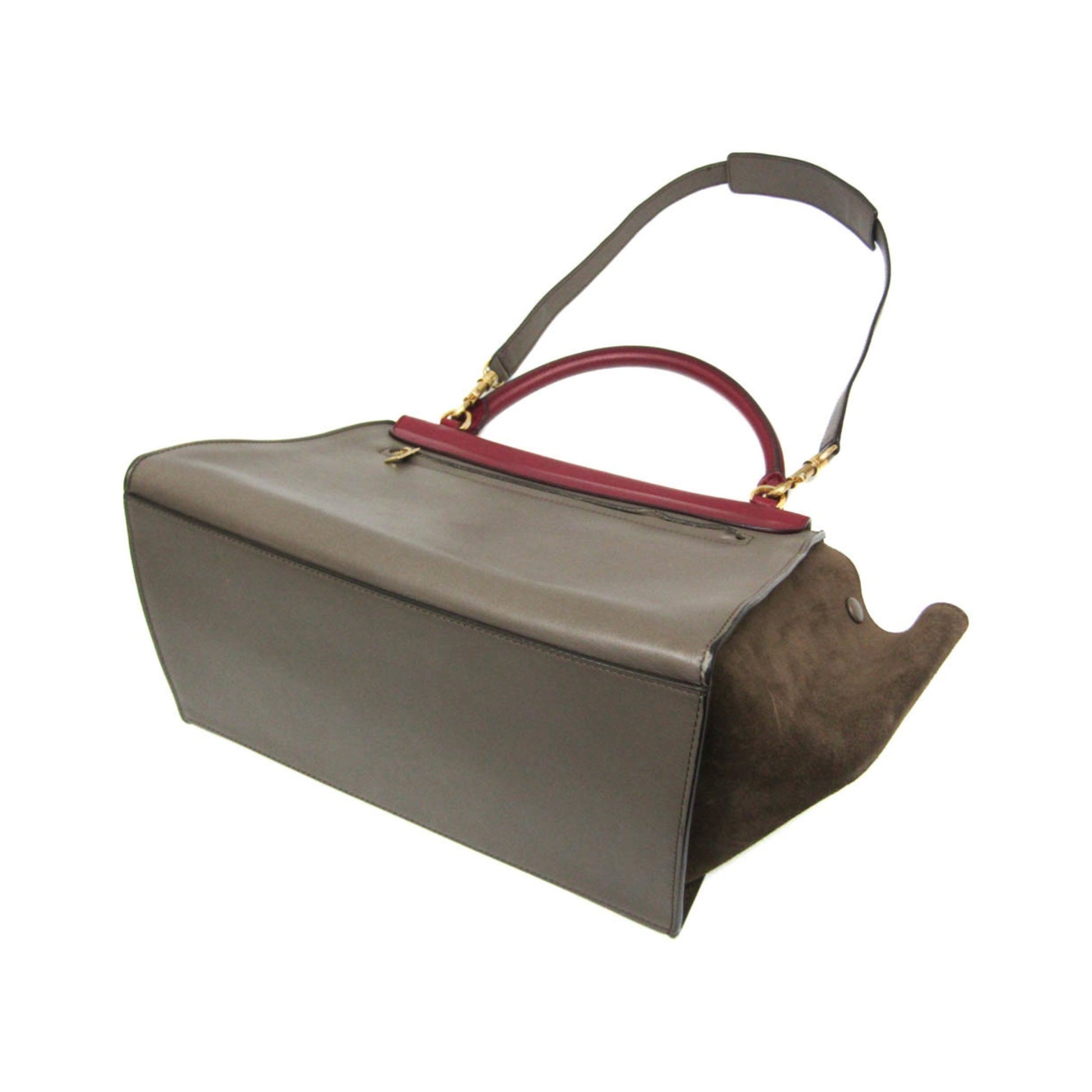 Celine Tricolor Trapeze Leather, Multicolour, Leather, Handbag