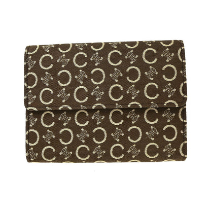 Celine Trifold C Macadam, Brown, Canvas, Wallet