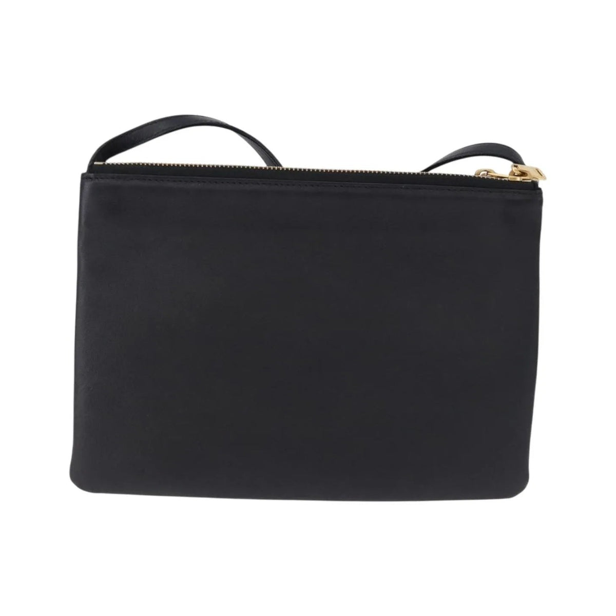 Celine Trio Leather, Black, Leather, Shoulder Bag