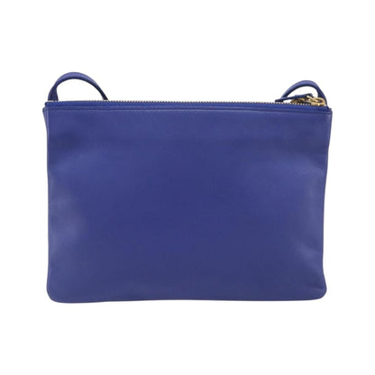 Celine Trio Leather, Blue, Leather, Shoulder Bag