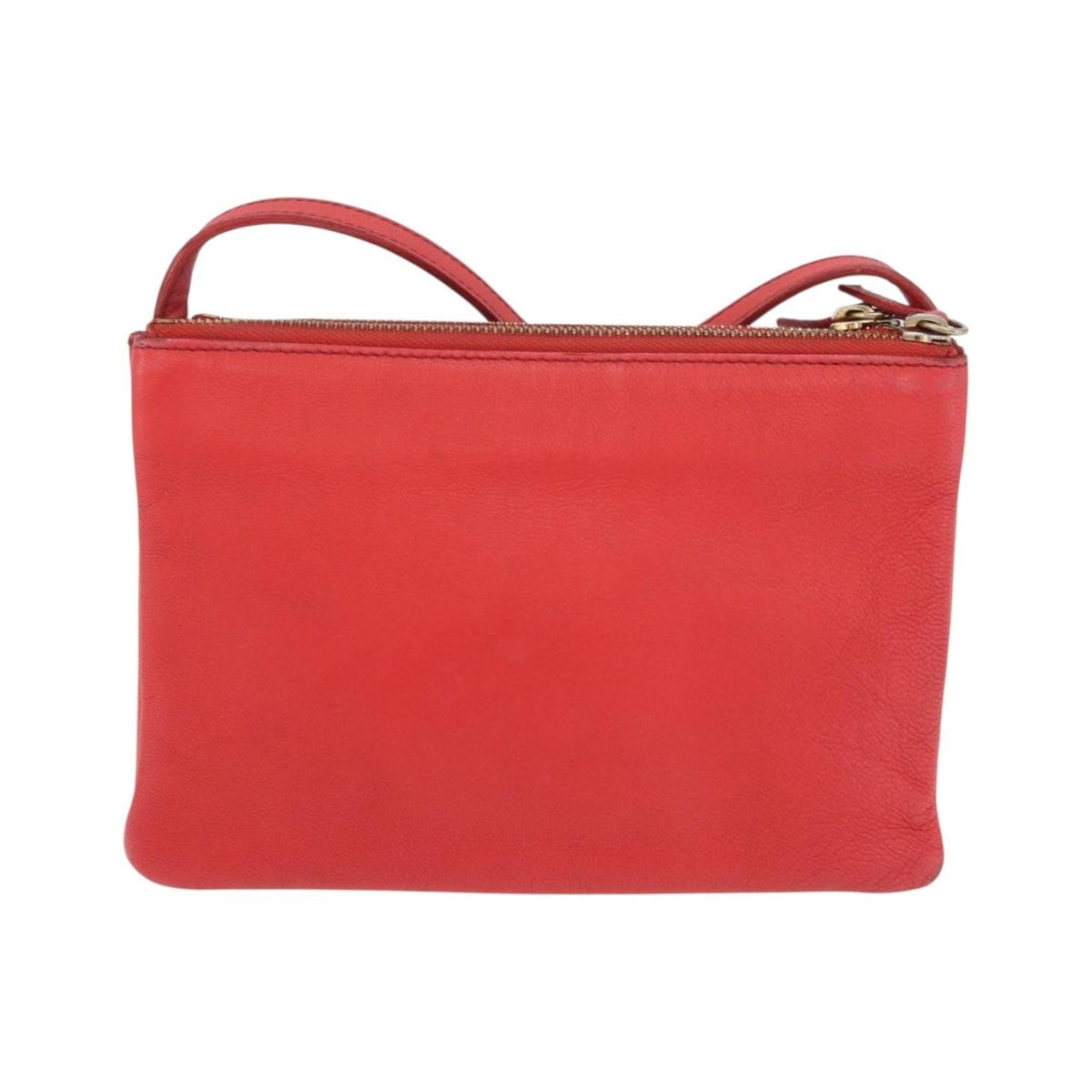 Celine Trio Leather, Red, Leather, Crossbody Bag