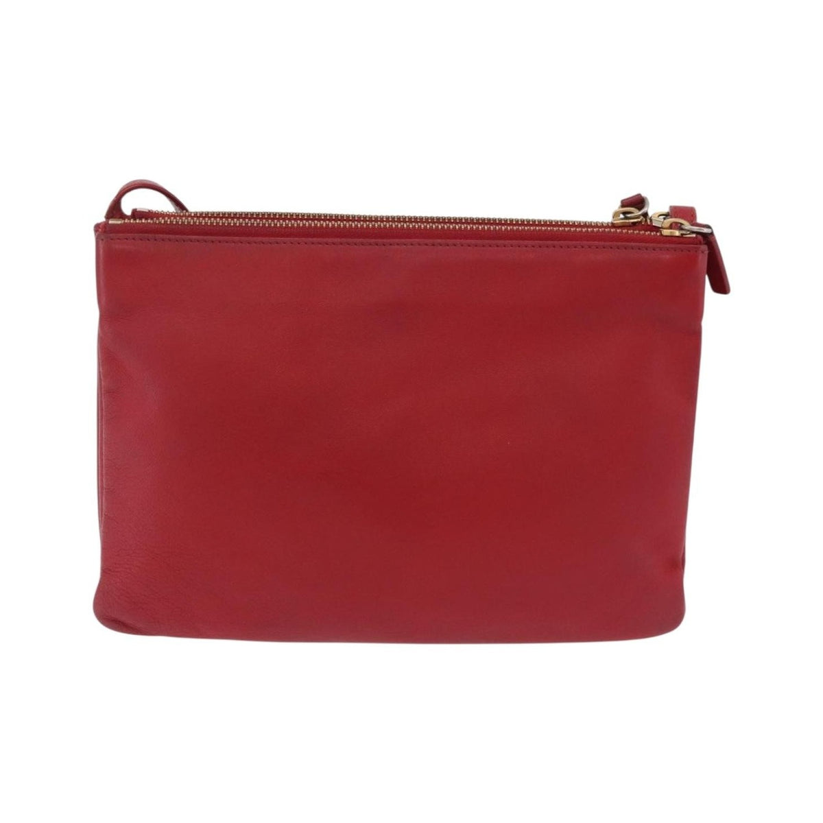 Celine Trio Leather, Red, Leather, Crossbody Bag