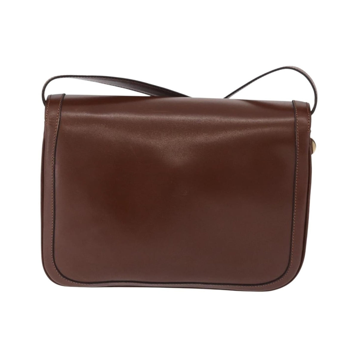 Celine Triomphe Leather, Brown, Leather, Shoulder Bag