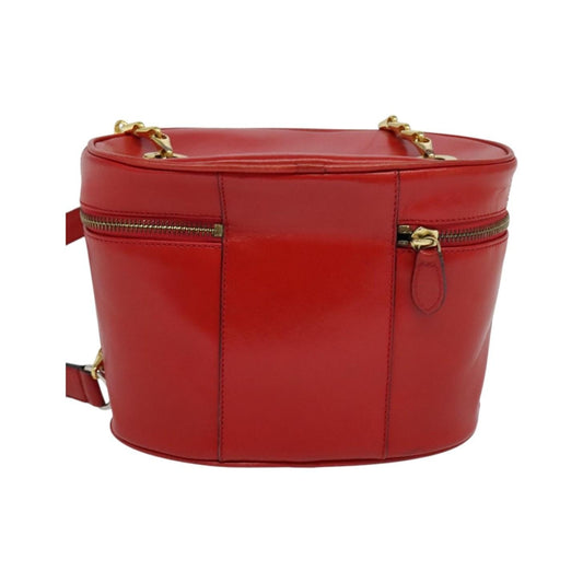 Celine Vanity Leather, Red, Leather, Shoulder Bag