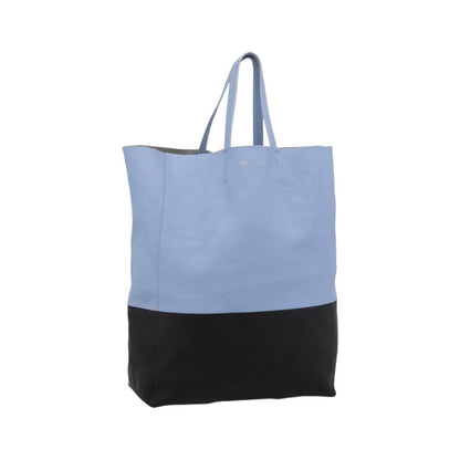 Celine Vertical Bi-Cabas Tote Leather, Blue, Leather, Tote Bag
