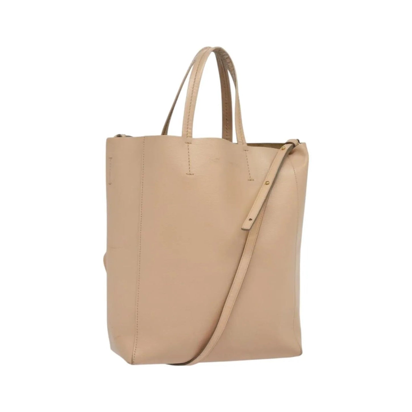 Celine Vertical Cabas Tote Leather, Pink, Leather, Tote Bag