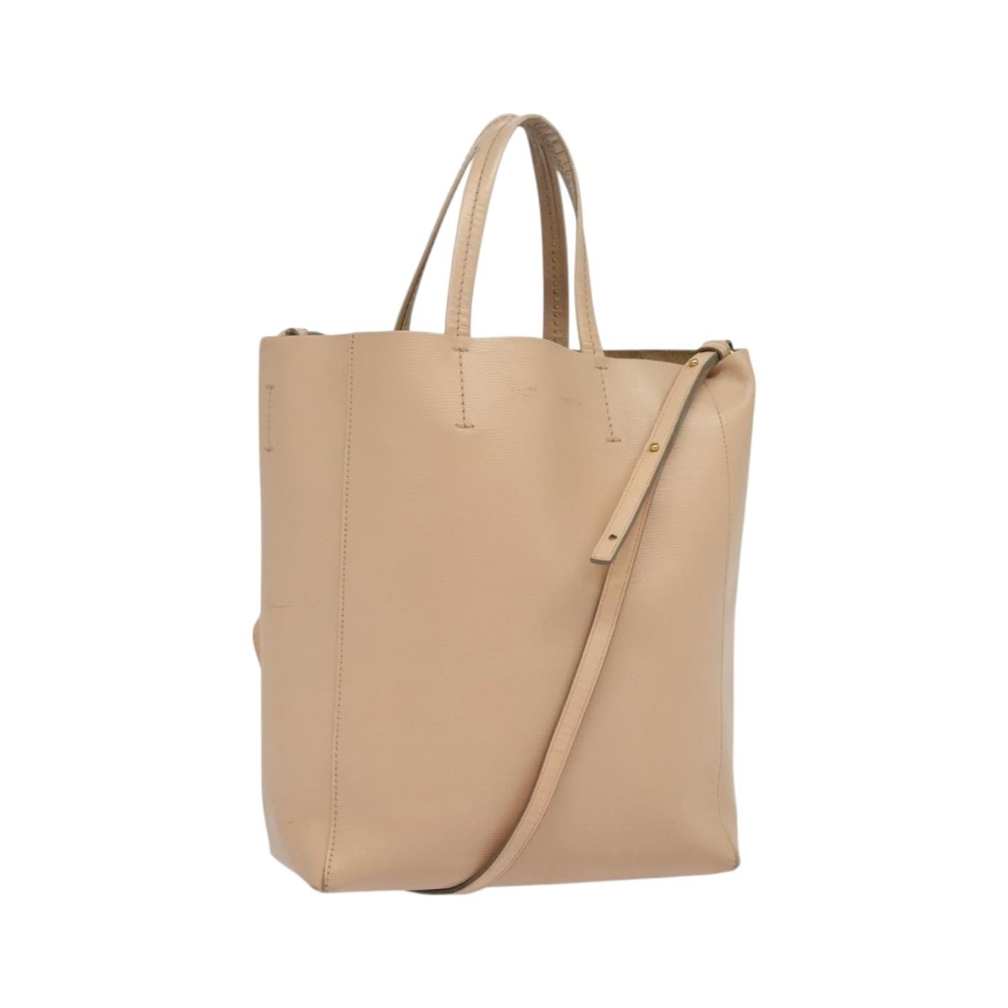 Celine Vertical Cabas Tote Leather, Pink, Leather, Tote Bag