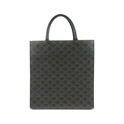 Celine Vertical Cabas Triomphe Coated Canvas, Brown, Canvas, Tote Bag