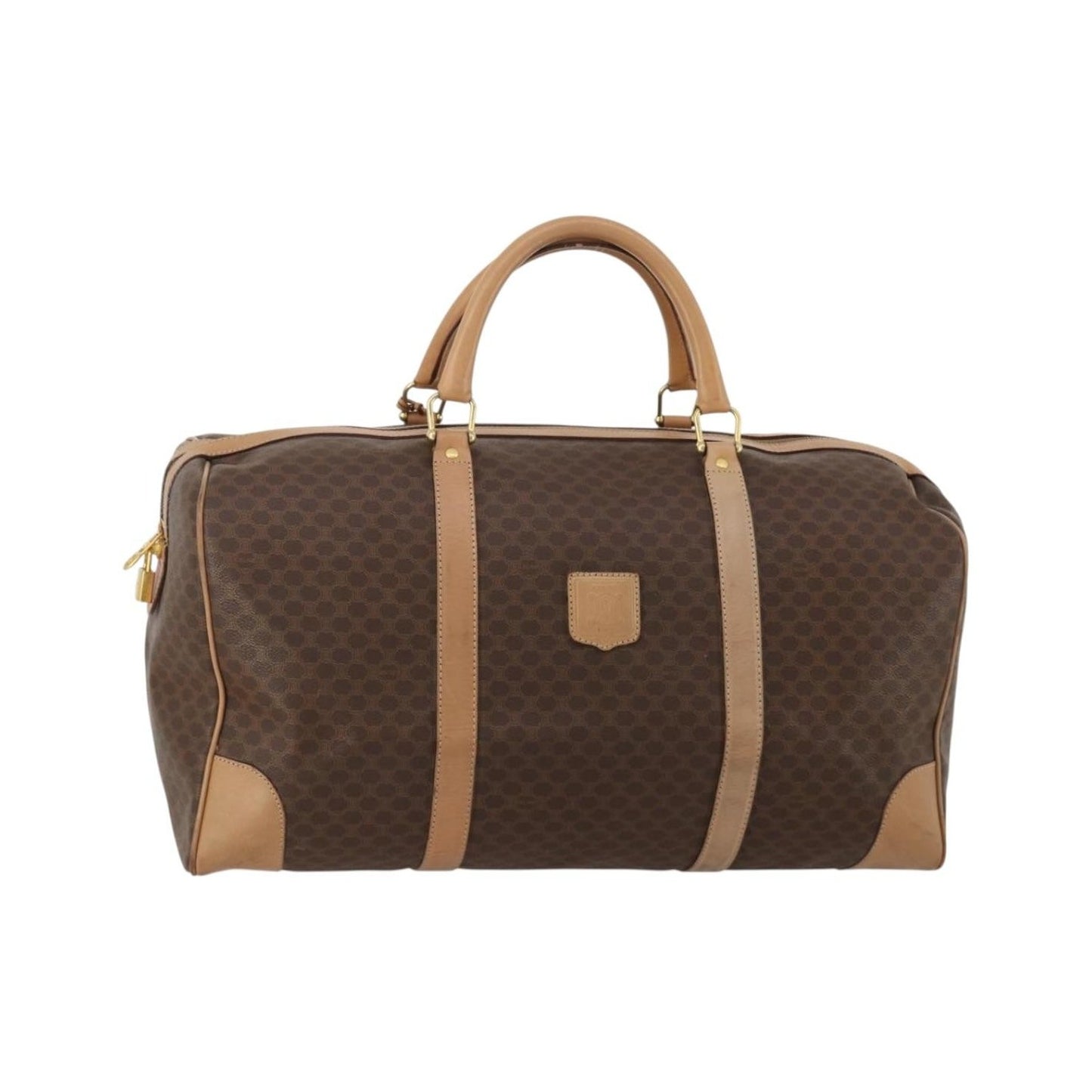 Celine Vintage Canvas, Brown, Canvas, Travel Bag