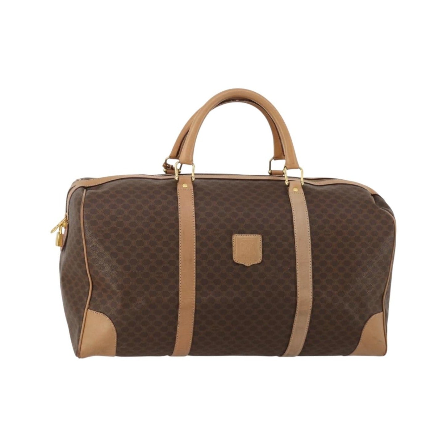Celine Vintage Canvas, Brown, Canvas, Travel Bag