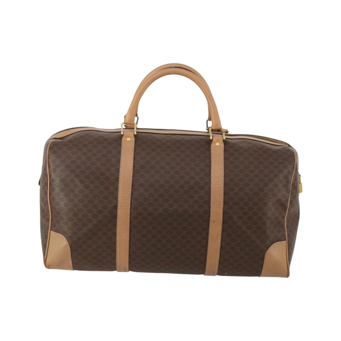 Celine Vintage Canvas, Brown, Canvas, Travel Bag