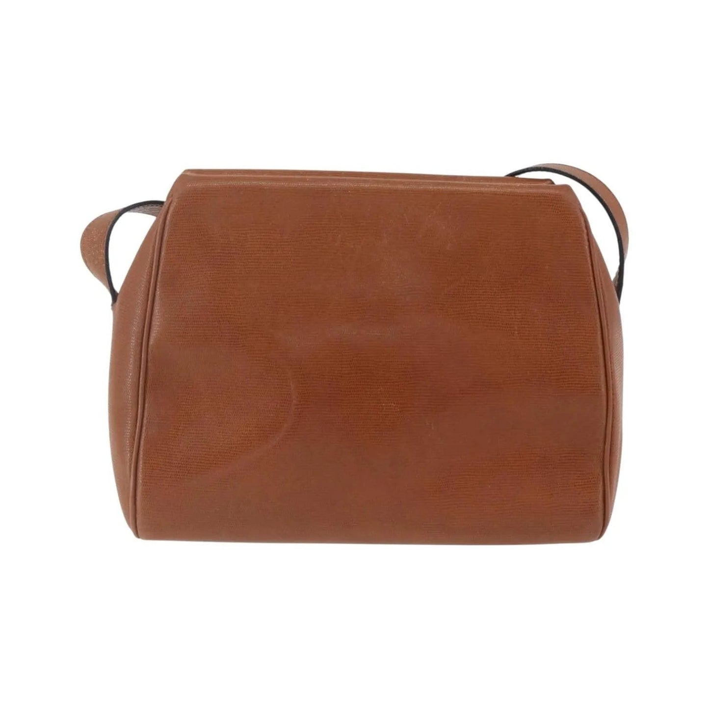 Celine Vintage Circle Logo Leather, Brown, Leather, Shoulder Bag