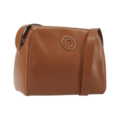 Celine Vintage Circle Logo Leather, Brown, Leather, Shoulder Bag