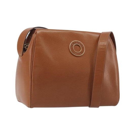 Celine Vintage Circle Logo Leather, Brown, Leather, Shoulder Bag