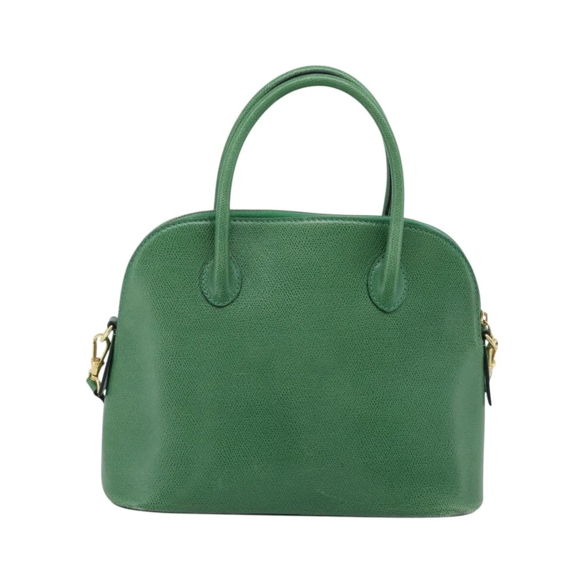 Celine Vintage Convertible Bowler Leather, Green, Leather, Handbag