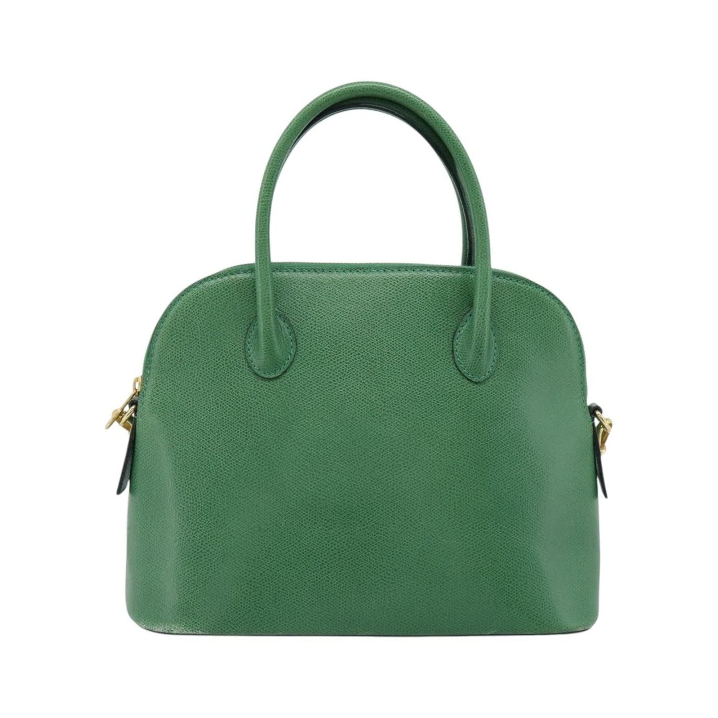 Celine Vintage Convertible Bowler Leather, Green, Leather, Handbag