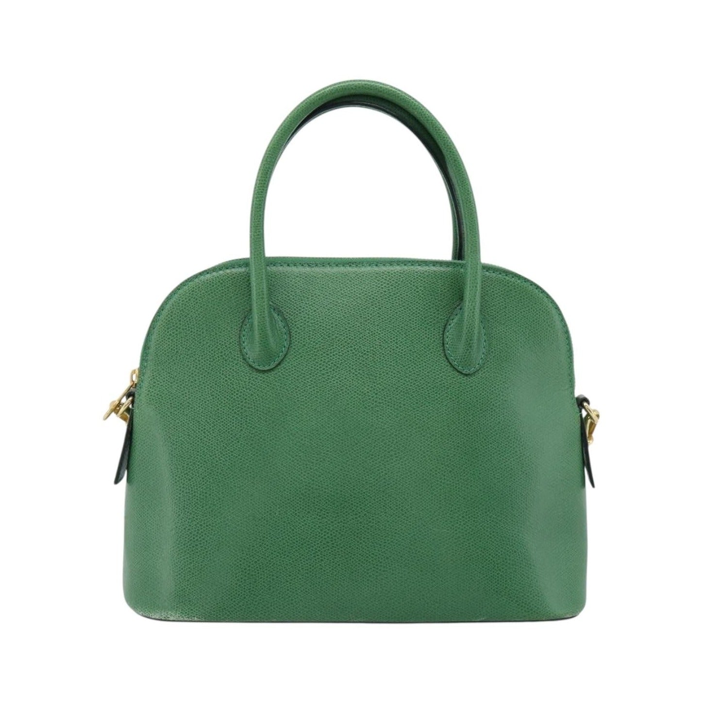 Celine Vintage Convertible Bowler Leather, Green, Leather, Handbag