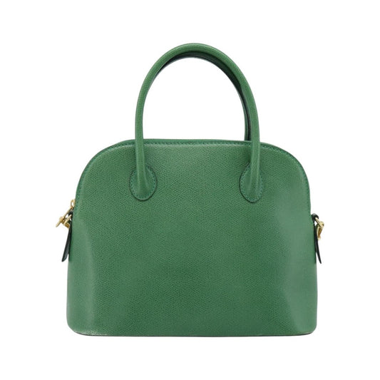 Celine Vintage Convertible Bowler Leather, Green, Leather, Handbag