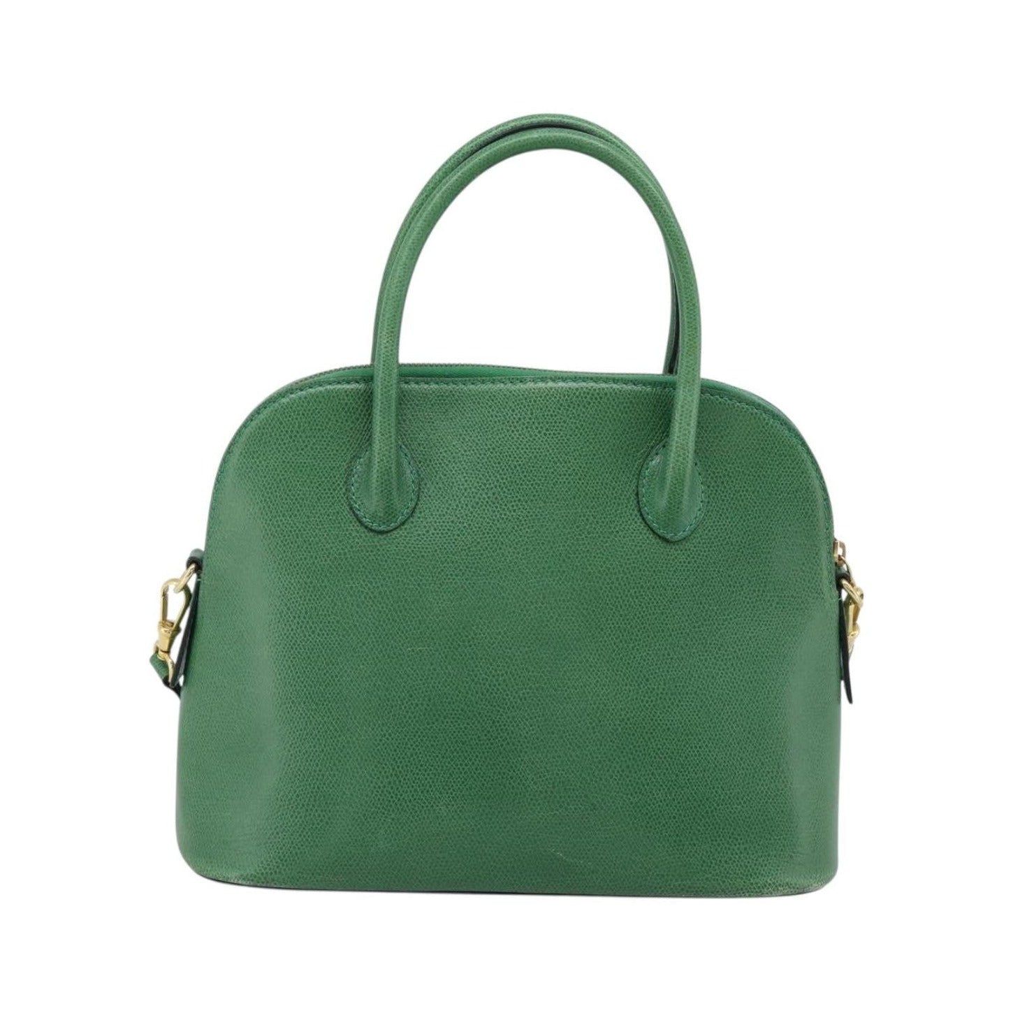 Celine Vintage Convertible Bowler Leather, Green, Leather, Handbag