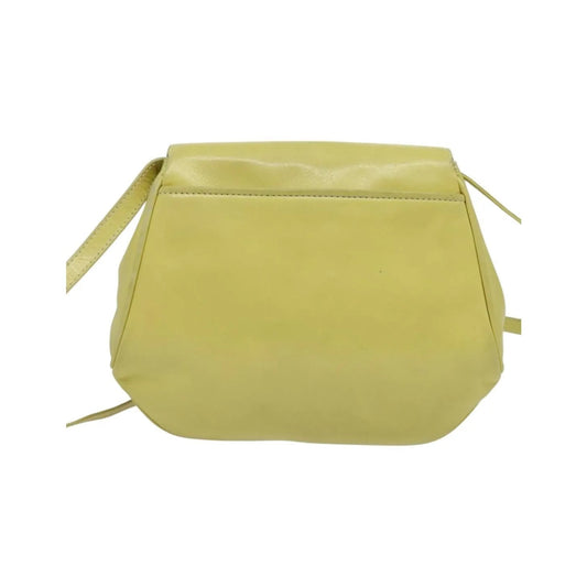Celine Vintage Leather, Yellow, Leather, Shoulder Bag